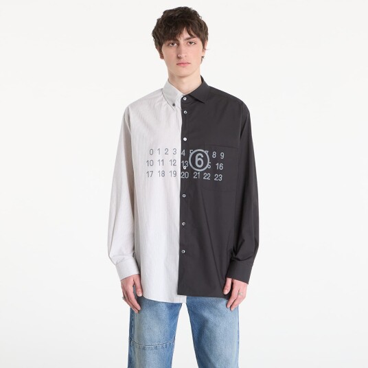 Skjorte MM6 Long Sleeved Shirt Black 48 Skjorte MM6 Long Sleeved Shirt Black 48