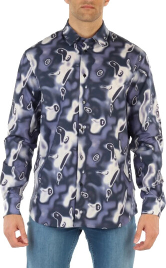 Trussardi Herre Skjorter Blå M, Trussardi Herre Skjorter Blå M,