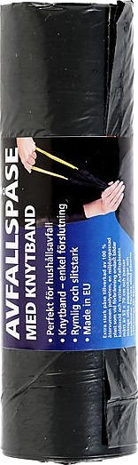 Smartmicrofiber avfallspose med knytebånd 40l 15stk