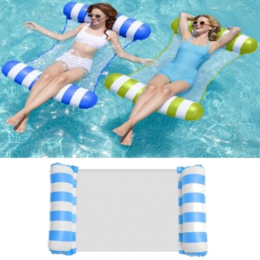 Hengekøye Bassengflåter Voksne 4 i 1 Multifunksjonelle Oppblåsbare Bassengflåter PVC Vannhengekøye Lounge Flytende Leker Hengekøye Bassengflåter Voksne 4 i 1 Multifunksjonelle Oppblåsbare Bassengflåter PVC Vannhengekøye Lounge Flytende Leker