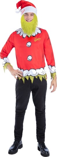 Grinch Santa Kostyme til Voksne - Large