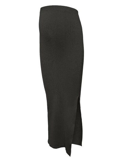 MAMALICIOUS mlalanis Seamless Al Rib Skirt Hw Noos Svart L/XL