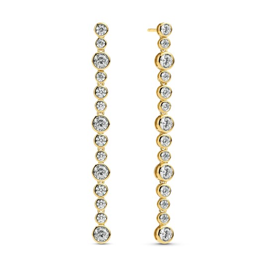 Sif Jakobs Jewellery Sardinien Lungo Grande Earrings Gullfarge Hvit 60 mm