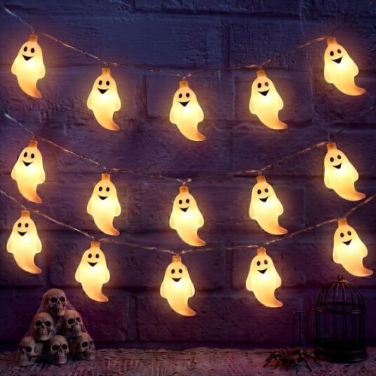 Halloween LED-Lysslynge med Gresskar og Spøkelser 3 m 20 LED