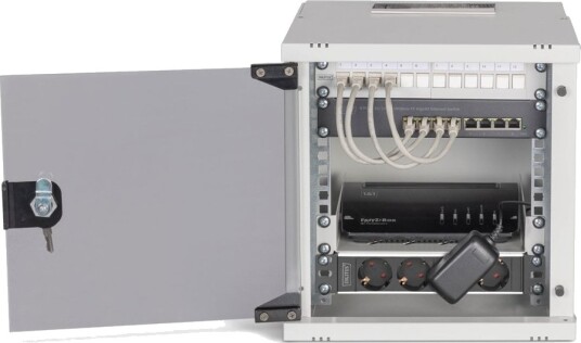 Digitus 6U Veggmontert Serverkabinet 315x300 mm RAL 7035 Lysegrå 10"