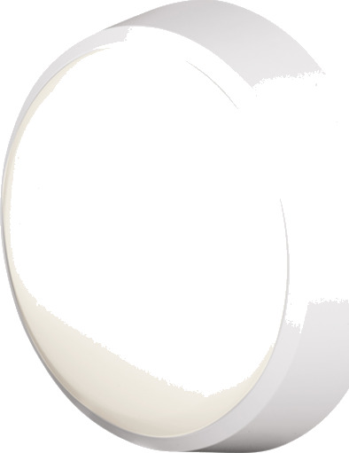 4lite Pylus Round utelys vegg hvit 4lite Pylus Round utelys vegg hvit