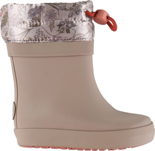 Wheat Termostøvler - Arden - Barfot - Gummi - Golden Blomster - Wheat - 24 - Gummistøvler Beige Lilla Oransje