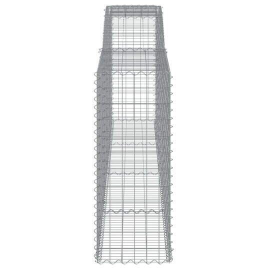Gabionkurver buede 25 stk 400x50x120/140 cm galvanisert jern Gabionkurver buede 25 stk 400x50x120/140 cm galvanisert jern