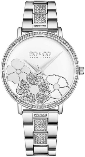 So & Co New York Dameklokke 5526.1 Madison Hvit/Stål Ø40 mm