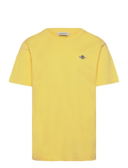 Gant Kids Shield Ss T Shirt   Yellow   140