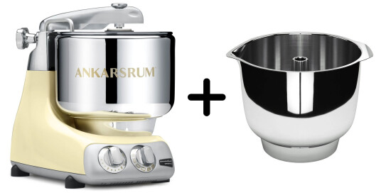 Ankarsrum Assistent AKM 6230 Kjøkkenmaskin + Original vispebolle creme Ankarsrum Assistent AKM 6230 Kjøkkenmaskin + Original vispebolle creme