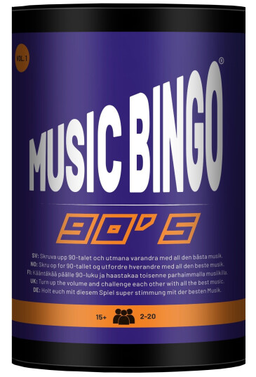 Skru op Music Bingo 90s SE/NO/DE/FI/ENG Music Bingo 90s Skru op Music Bingo 90s SE/NO/DE/FI/ENG Music Bingo 90s