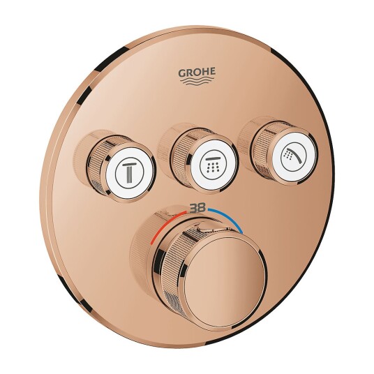 Grohe Grohtherm SmartControl Termostat Med 3 uttak, Warm Sunset Grohe Grohtherm SmartControl Termostat Med 3 uttak, Warm Sunset