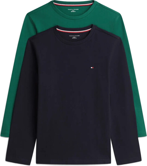 Tommy Hilfiger 2 Pk Ls Tee Navy 140 152