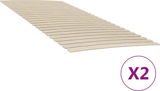 vidaXL Ribbebunner med 48 lameller 2 stk 100x200 cm 8721012152526