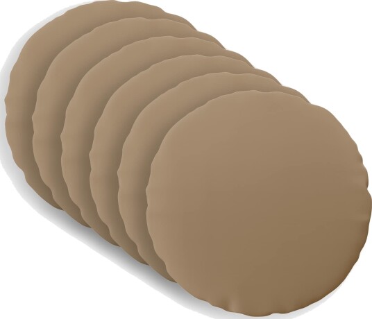 vidaXL Putetrekk 6 stk. HEERLEN Gråbrun Ø 40 cm Polyester