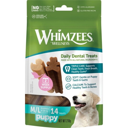 Whimzees Tyggebein Til Valper Value Bag M/L 7-Pakning (14-Pakk) Whimzees Tyggebein Til Valper Value Bag M/L 7-Pakning (14-Pakk)