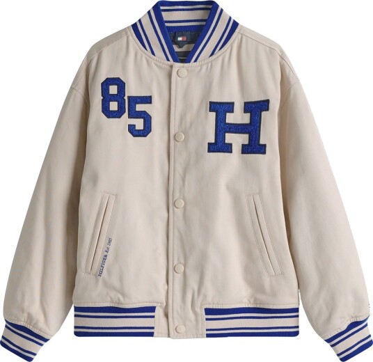Tommy Hilfiger Jakke Twill Merke Varsity Classic+ Beige Tommy Hilfiger 16 år (176) Overgangsjakke Blå