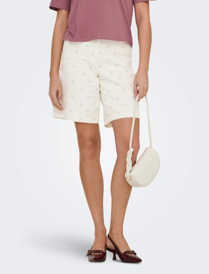 ONLY Onlnaomi Aop Bermuda Shorts Otw Cream S