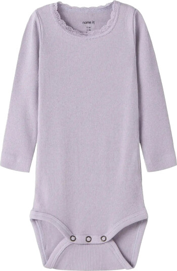 Name It NbfKab Langermet Body Lavender Grå Størrelse 50