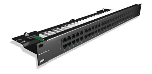 Leviton Voice patch panel 50xrj45.1u black Leviton Voice patch panel 50xrj45.1u black