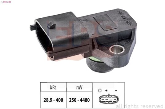 Lufttrykksensor, høydetilpasning EPS 1.993.249