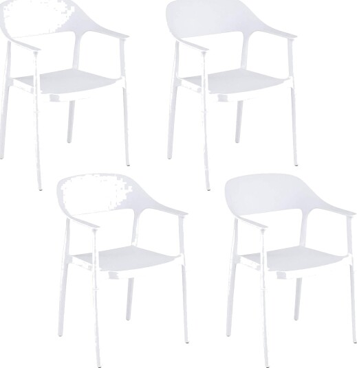 Stablebare hvite spisestoler sett med 4 – ergonomiske og slitesterke Stablebare hvite spisestoler sett med 4 – ergonomiske og slitesterke