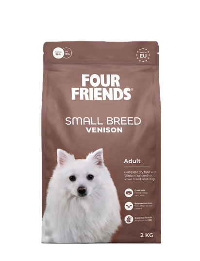 FourFriends Hundemat for Små Raser Hjortevilt 2 kg FourFriends Hundemat for Små Raser Hjortevilt 2 kg