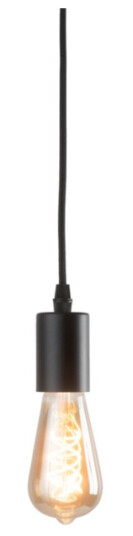 Leon Lampeoppheng E27 Svart tekstilkable