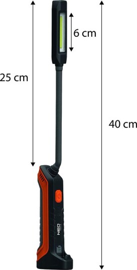 NEO Tools Arbeidslampe 99-102 Oppladbar, 400 lm, COB LED, Magnet, USB-C
