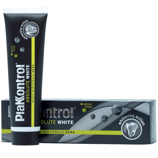 Whitening Tannkrem PLAKKONTROL Absolute White Charcoal 75 ml