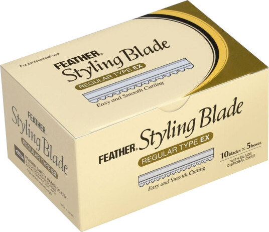 Feather Regular Barberblader 5x10 pakke - Rustfritt stål Feather Regular Barberblader 5x10 pakke - Rustfritt stål