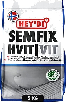 Hey'di flislim 5 kg semfix heydi hvitt Hey'di flislim 5 kg semfix heydi hvitt