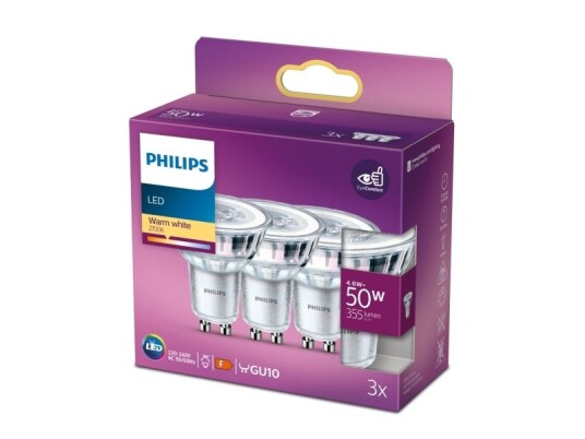 Philips 8718699776114 4,6 W 50 Gu10 355 Lm 15000 Timer Varm Hvit