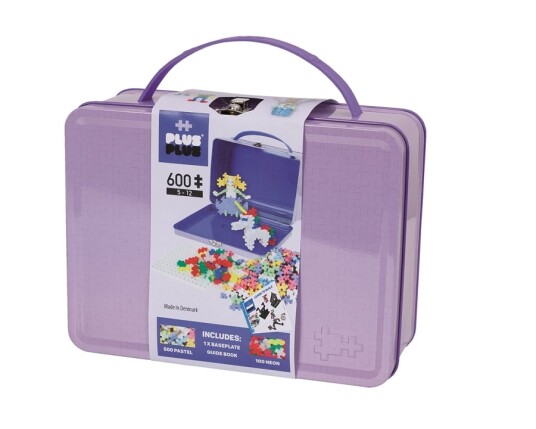 Byggesett Plus Plus pastel metallkoffert: Plus Plus