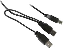 Synergy 21 Kabel USB 2.0 10m A 2xst/St Sort