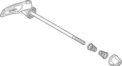 Shimano Quick Release 133mm til forhjul modell WH-9000S