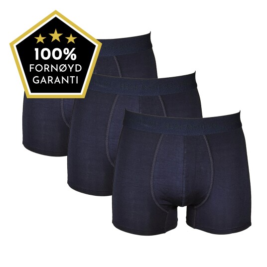 Peak Motion 3pk Supersoft Bamboo Boxer Mens Navy S