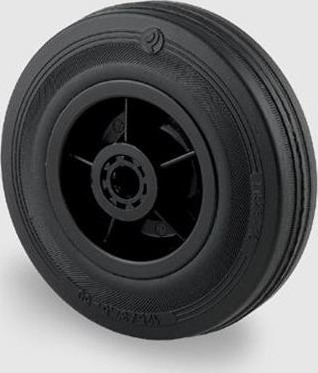 Tr.Hjul 160Mm Gummi M/Pl.Fælg 135Kg Prr
