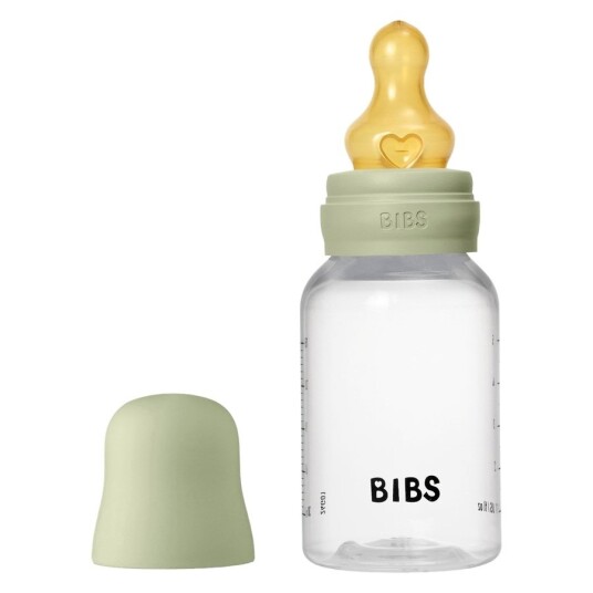BIBS Babyflaske 150ml Slow Flow Sage - Tåteflaske i Naturgummi og Silikon BIBS Babyflaske 150ml Slow Flow Sage - Tåteflaske i Naturgummi og Silikon
