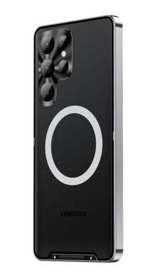 Galvanisert Magnetisk Samsung Galaxy S23 Ultra 5G Hybrid-deksel Sølv