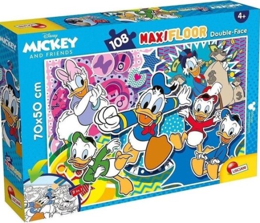 Lisciani Lisciani Disney Dobbelsidig Pussel Maxi Gulv Donald And 108 El.