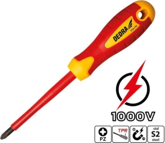 Dedra Insulated Screwdriver Pz1x80mm