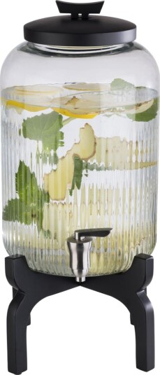 APS Drikkedispenser ASIA, 7 liter; 7 l, 24.5x45.5 cm (ØxH); Svart/Transparent