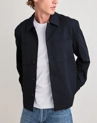 Les Deux Marseille Hybrid Jacket Overshirts Blå Les Deux Marseille Hybrid Jacket Overshirts Blå