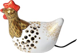 Aumi Collection Lucky Hen lampe Guld/vit