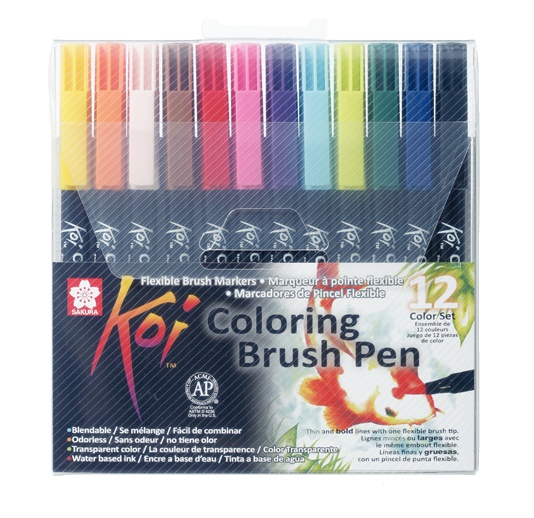 Sakura Koi Colouring Brush Pen 12-set