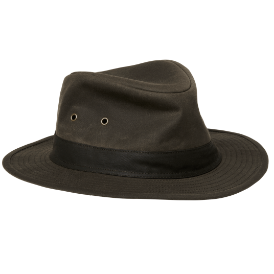 Chevalier Bush Waxed Cotton Hat Leather Brown Leather Brown 61
