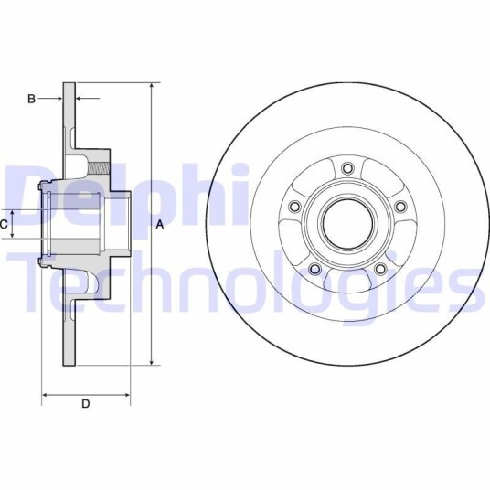 Bremseskive DELPHI BG9134RS