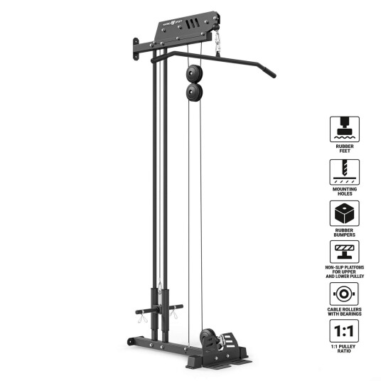 Lat pulldown / Seated Row, Veggmontert, Marbo Sport Lat pulldown / Seated Row, Veggmontert, Marbo Sport